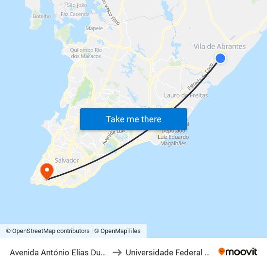 Avenida António Elias Duarte, 403 to Universidade Federal Da Bahia map