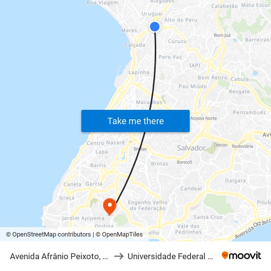 Avenida Afrânio Peixoto, 218 | Ida to Universidade Federal Da Bahia map
