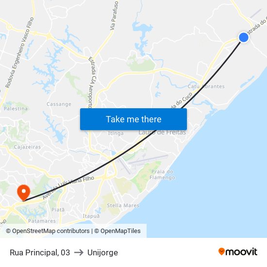 Rua Principal, 03 to Unijorge map