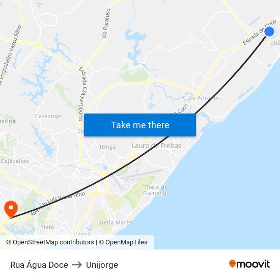 Rua Água Doce to Unijorge map
