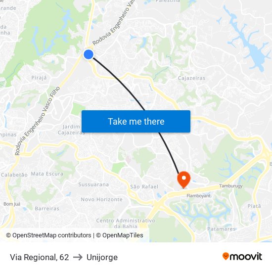 Via Regional, 62 to Unijorge map
