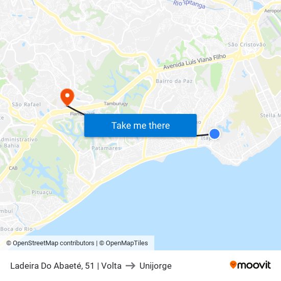 Ladeira Do Abaeté, 51 | Volta to Unijorge map