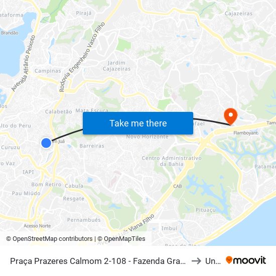 Praça Prazeres Calmom 2-108 - Fazenda Grande Do Retiro Salvador - Ba 40353-335 Brasil to Unijorge map