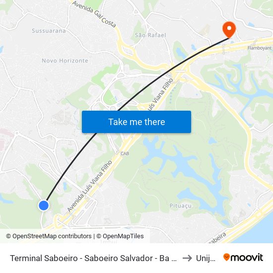 Terminal Saboeiro - Saboeiro Salvador - Ba 40301-110 Brasil to Unijorge map