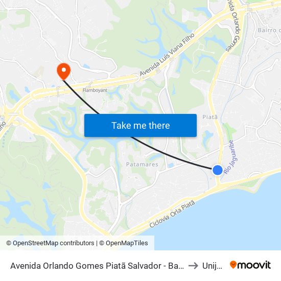 Avenida Orlando Gomes Piatã Salvador - Ba 41650-010 Brasil to Unijorge map