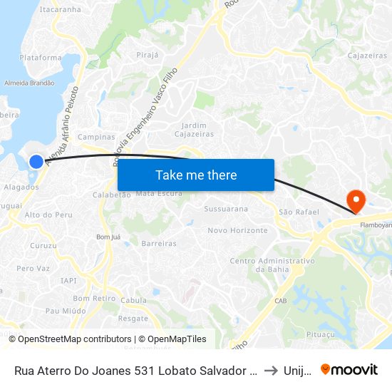 Rua Aterro Do Joanes 531 Lobato Salvador - Ba 40470-690 Brasil to Unijorge map