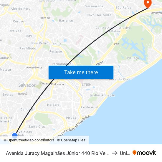 Avenida Juracy Magalhães Júnior 440 Rio Vermelho Salvador - Ba 41940-060 Brasil to Unijorge map