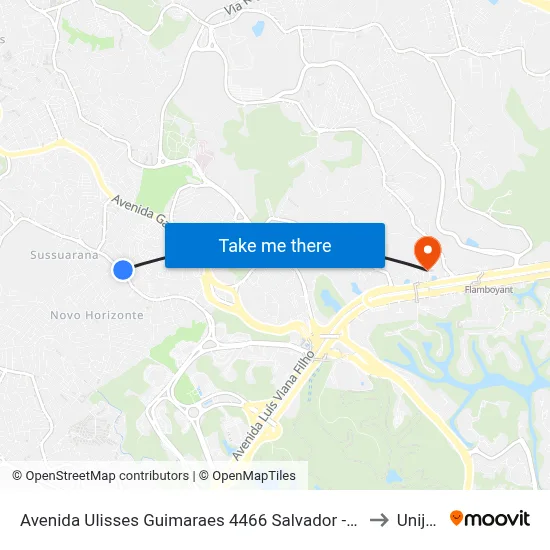 Avenida Ulisses Guimaraes 4466 Salvador - Bahia 41215 Brasil to Unijorge map
