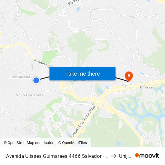 Avenida Ulisses Guimaraes 4466 Salvador - Bahia 41215 Brasil to Unijorge map