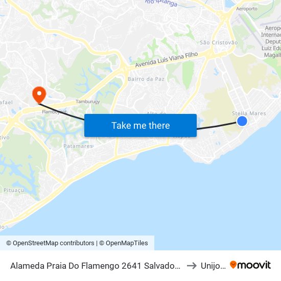 Alameda Praia Do Flamengo 2641 Salvador - Bahia Brasil to Unijorge map