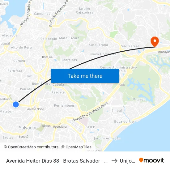 Avenida Heitor Dias 88 - Brotas Salvador - Ba Brasil to Unijorge map