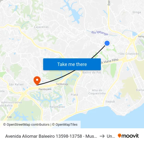 Avenida Aliomar Baleeiro 13598-13758 - Mussurunga I Salvador - Ba 41490-200 Brazil to Unijorge map
