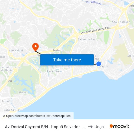 Av. Dorival Caymmi S/N - Itapuã Salvador - Ba Brasil to Unijorge map
