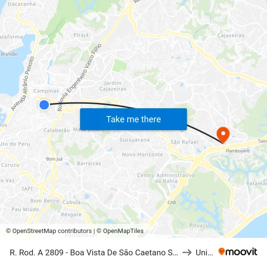 R. Rod. A 2809 - Boa Vista De São Caetano Salvador - Ba 40385-645 Brasil to Unijorge map