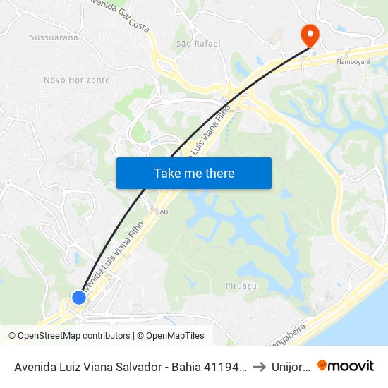 Avenida Luiz Viana Salvador - Bahia 41194 Brasil to Unijorge map