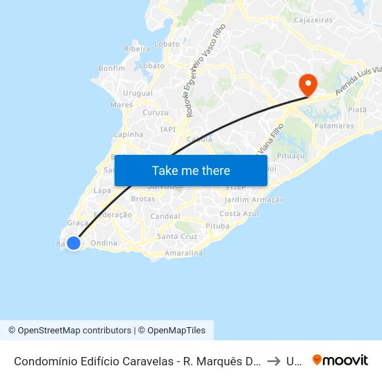 Condomínio Edifício Caravelas - R. Marquês De Caravelas 560 - Barra Salvador - Ba 40140-240 Brasil to Unijorge map