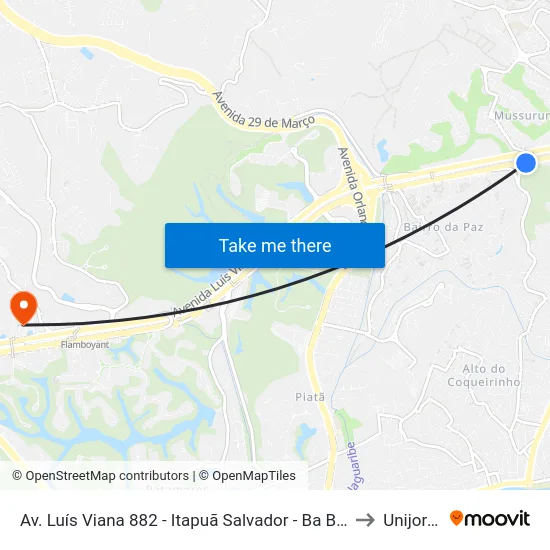 Av. Luís Viana 882 - Itapuã Salvador - Ba Brasil to Unijorge map