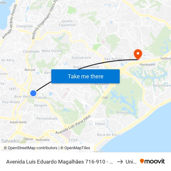 Avenida Luís Eduardo Magalhães 716-910 - São Goncalo Salvador - Ba Brasil to Unijorge map