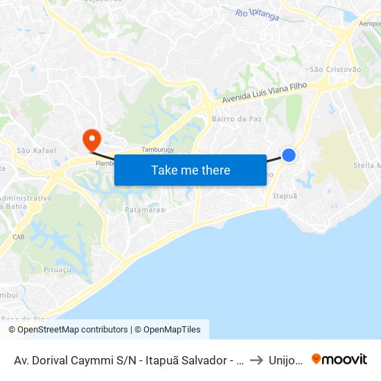Av. Dorival Caymmi S/N - Itapuã Salvador - Ba Brazil to Unijorge map