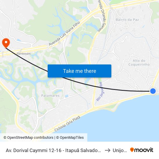 Av. Dorival Caymmi 12-16 - Itapuã Salvador - Ba Brasil to Unijorge map
