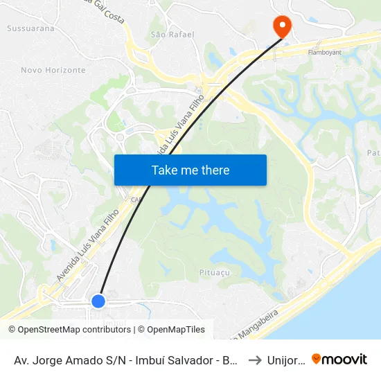 Av. Jorge Amado S/N - Imbuí Salvador - Ba Brasil to Unijorge map