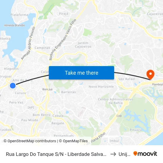 Rua Largo Do Tanque S/N - Liberdade Salvador - Ba 40327-050 Brasil to Unijorge map
