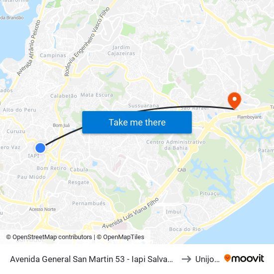Avenida General San Martin 53 - Iapi Salvador - Ba Brasil to Unijorge map