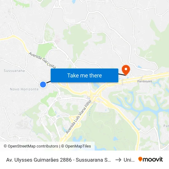 Av. Ulysses Guimarães 2886 - Sussuarana Salvador - Ba 41213-000 Brasil to Unijorge map