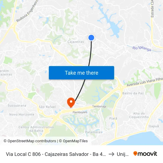 Via Local C 806 - Cajazeiras Salvador - Ba 41342-165 Brasil to Unijorge map