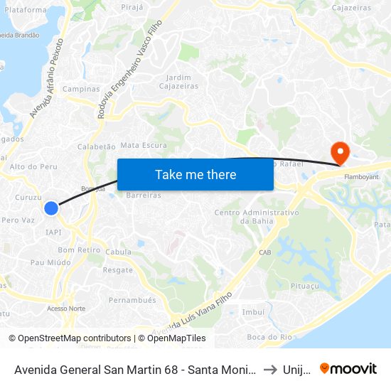 Avenida General San Martin 68 - Santa Monica Salvador - Ba Brazil to Unijorge map