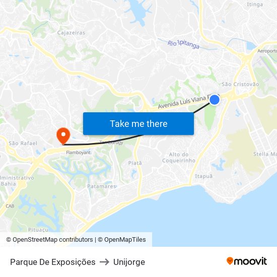 Parque De Exposições to Unijorge map