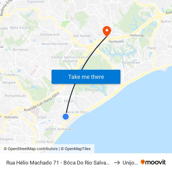 Rua Hélio Machado 71 - Bôca Do Rio Salvador - Ba Brasil to Unijorge map