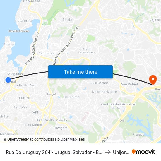Rua Do Uruguay 264 - Uruguai Salvador - Ba Brasil to Unijorge map