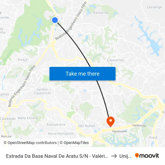 Estrada Da Base Naval De Aratu S/N - Valéria Salvador - Ba Brasil to Unijorge map