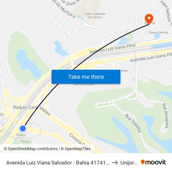 Avenida Luiz Viana Salvador - Bahia 41741 Brasil to Unijorge map