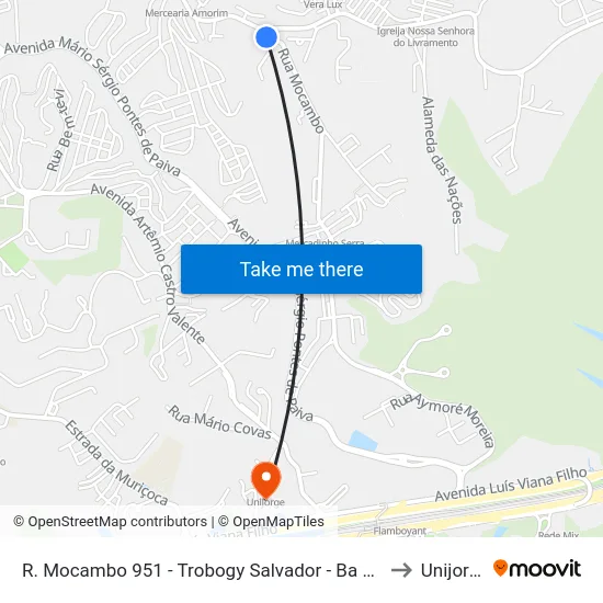 R. Mocambo 951 - Trobogy Salvador - Ba Brasil to Unijorge map