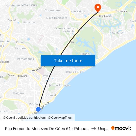 Rua Fernando Menezes De Góes 61 - Pituba Salvador - Ba Brasil to Unijorge map