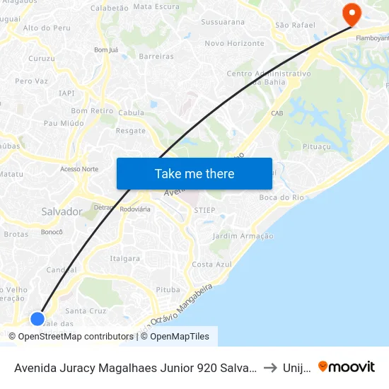 Avenida Juracy Magalhaes Junior 920 Salvador - Bahia 41940 Brasil to Unijorge map