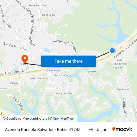 Avenida Paralela Salvador - Bahia 41745 Brasil to Unijorge map