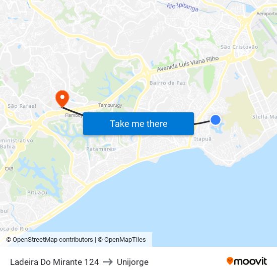 Ladeira Do Mirante 124 to Unijorge map
