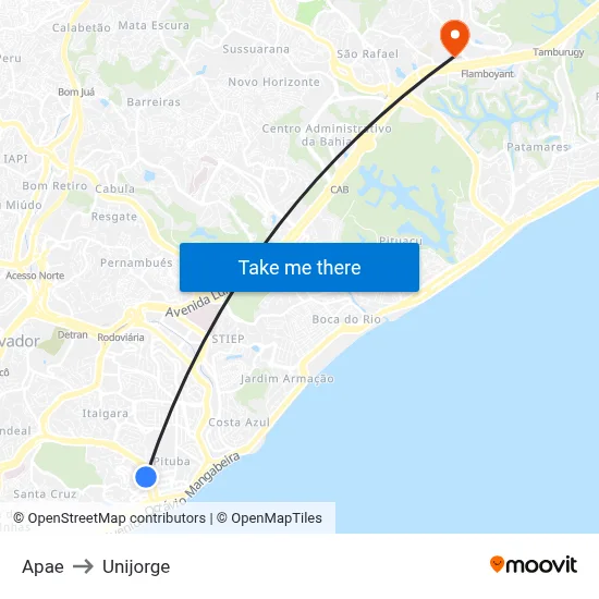 Apae to Unijorge map