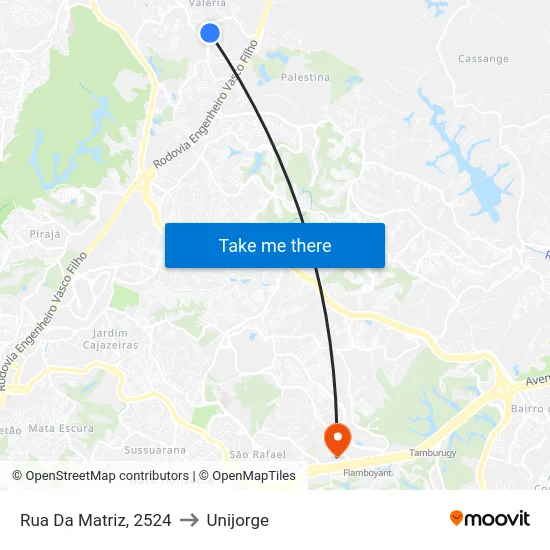 Rua Da Matriz, 2524 to Unijorge map