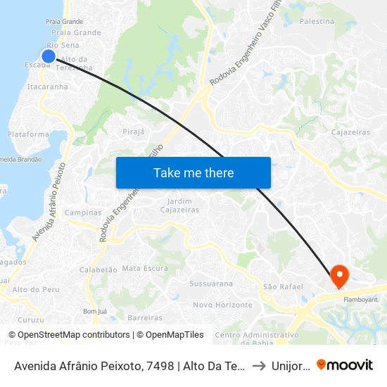 Avenida Afrânio Peixoto, 7498 | Alto Da Terezinha to Unijorge map