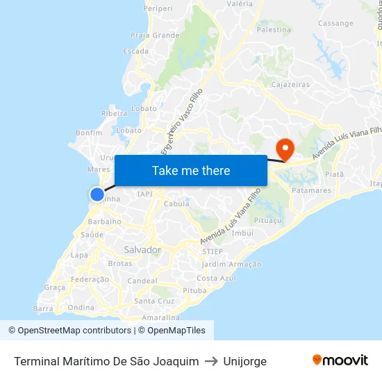 Terminal Marítimo De São Joaquim to Unijorge map