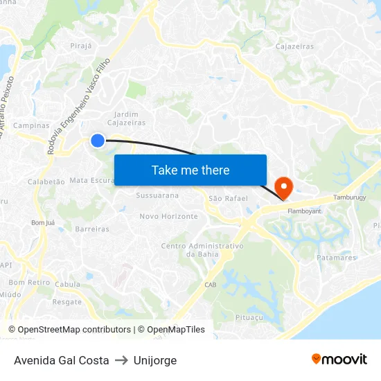 Avenida Gal Costa to Unijorge map