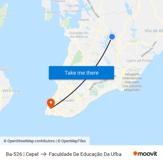 Ba-526 | Cepel to Faculdade De Educação Da Ufba map