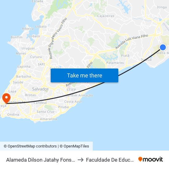 Alameda Dilson Jatahy Fonseca, 1121 | Volta to Faculdade De Educação Da Ufba map