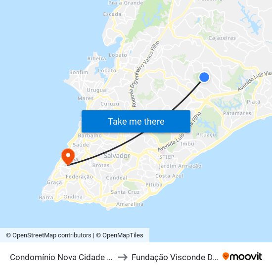 Condomínio Nova Cidade 1 | Volta to Fundação Visconde De Cairu map