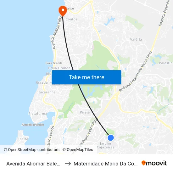 Avenida Aliomar Baleeiro, 147 | Assaí to Maternidade Maria Da Conceição De Jesus map
