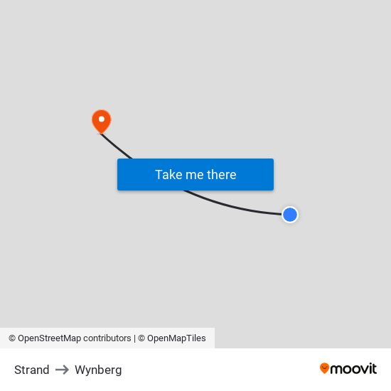 Strand to Wynberg map